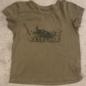 brandy melville / john galt nashville brown baby tee 🧸
